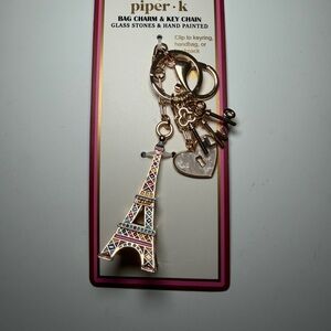 Piper K Multicolor Eiffel Tower Keychain